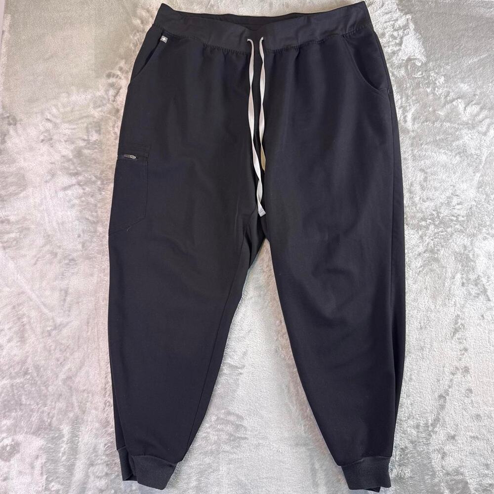 FIGS Technical Collection Jogger Scrub Pants Black Medical Uniform 3XL - Picture 2 of 7